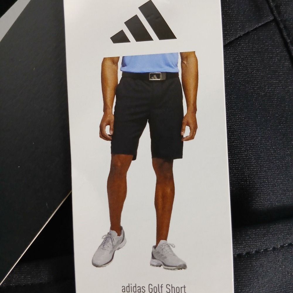 Adidas Mens Golf Shorts Black 3-Stripe Performance Size 42 NEW - Picture 10 of 10
